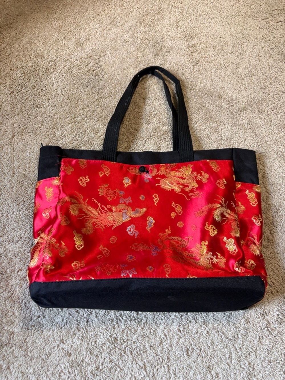Oriental Red Dragon Tote Bag
